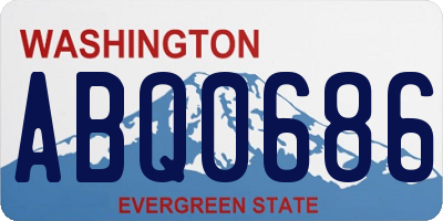 WA license plate ABQ0686