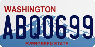 WA license plate ABQ0699