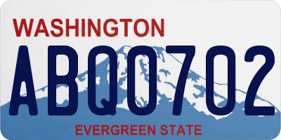 WA license plate ABQ0702