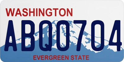 WA license plate ABQ0704