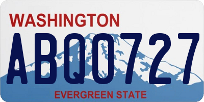 WA license plate ABQ0727
