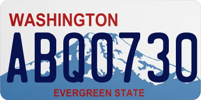 WA license plate ABQ0730