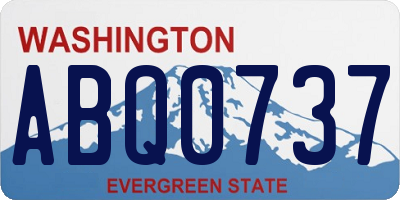 WA license plate ABQ0737