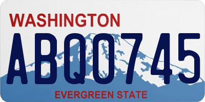 WA license plate ABQ0745