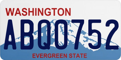 WA license plate ABQ0752