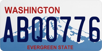 WA license plate ABQ0776