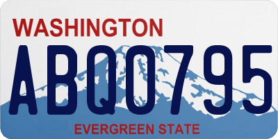 WA license plate ABQ0795