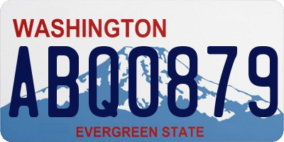 WA license plate ABQ0879