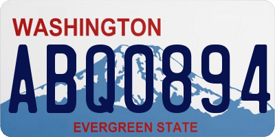 WA license plate ABQ0894