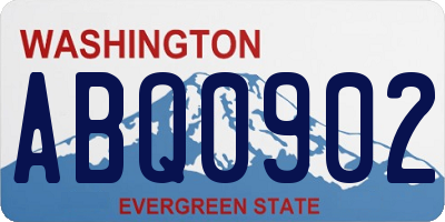 WA license plate ABQ0902