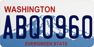 WA license plate ABQ0960