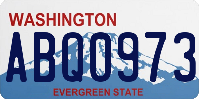 WA license plate ABQ0973
