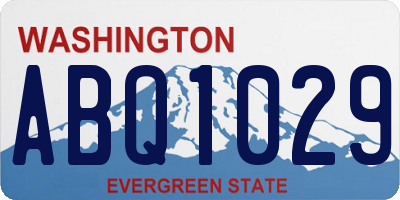 WA license plate ABQ1029
