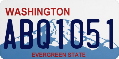 WA license plate ABQ1051