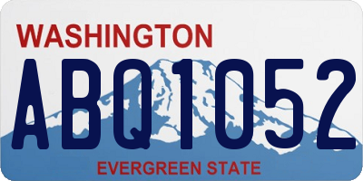 WA license plate ABQ1052