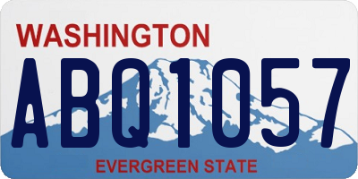 WA license plate ABQ1057