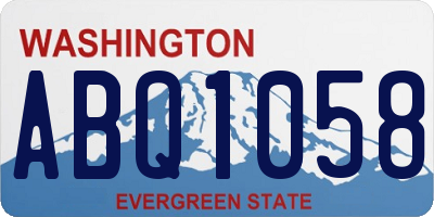 WA license plate ABQ1058