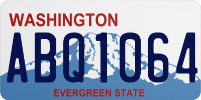 WA license plate ABQ1064