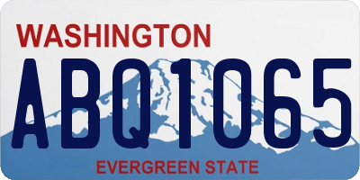 WA license plate ABQ1065