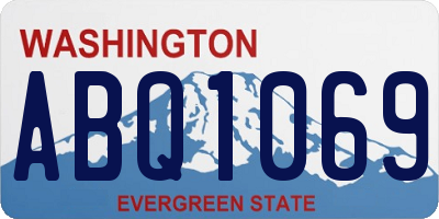 WA license plate ABQ1069