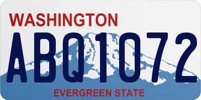 WA license plate ABQ1072