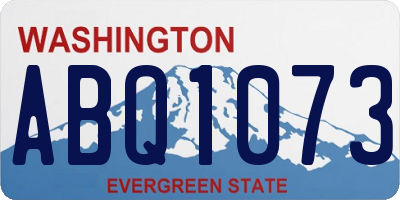 WA license plate ABQ1073