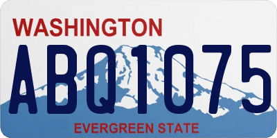 WA license plate ABQ1075