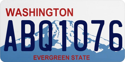 WA license plate ABQ1076