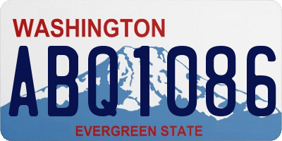 WA license plate ABQ1086