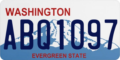 WA license plate ABQ1097