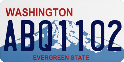 WA license plate ABQ1102