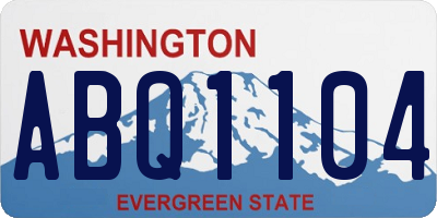 WA license plate ABQ1104