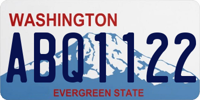WA license plate ABQ1122