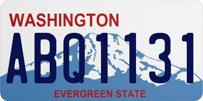 WA license plate ABQ1131