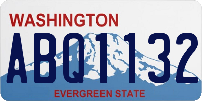 WA license plate ABQ1132