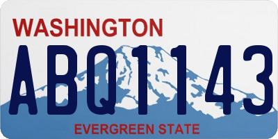 WA license plate ABQ1143