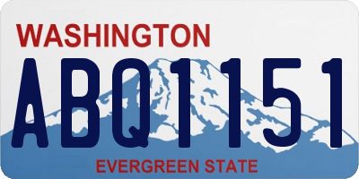 WA license plate ABQ1151