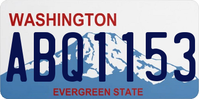 WA license plate ABQ1153