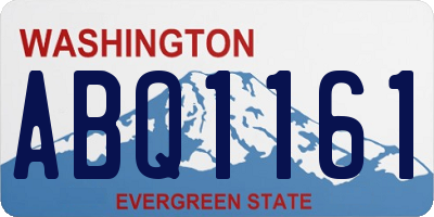 WA license plate ABQ1161