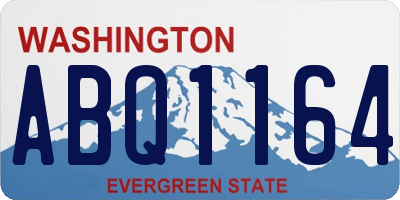 WA license plate ABQ1164