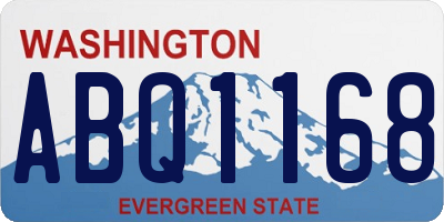 WA license plate ABQ1168