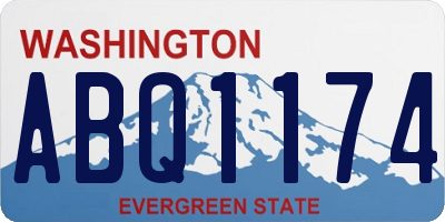 WA license plate ABQ1174