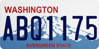 WA license plate ABQ1175