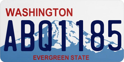 WA license plate ABQ1185