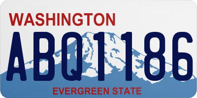 WA license plate ABQ1186