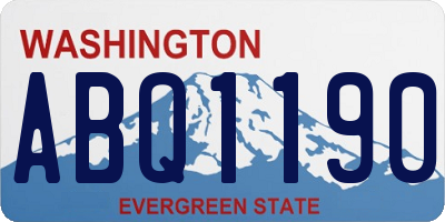 WA license plate ABQ1190