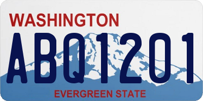 WA license plate ABQ1201