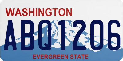 WA license plate ABQ1206
