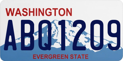 WA license plate ABQ1209