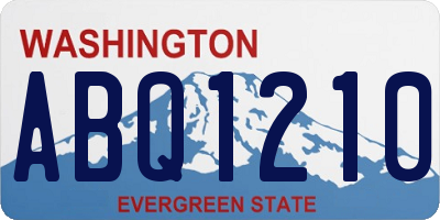 WA license plate ABQ1210